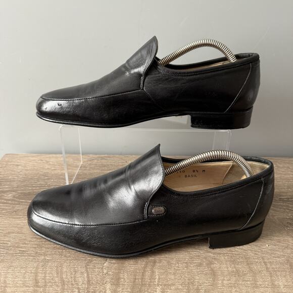 Bruno Magli Shoes Mens Size 8.5 Black Basil Loafers Leather Made in Italy 66910 main image 5